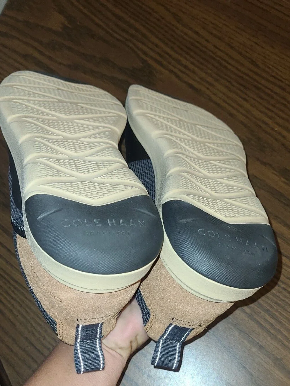 Cole Haan Black and Tan Mesh Derby Sneakers Mens Size 10 M